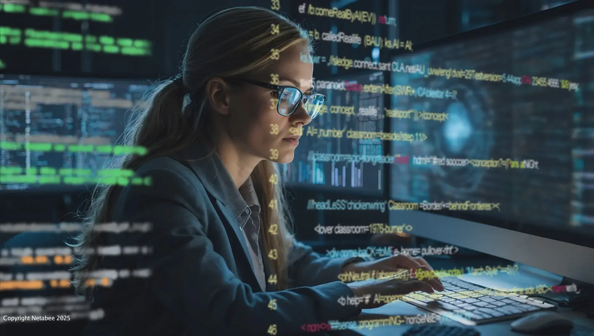 un développeur travail sur son ordinateur